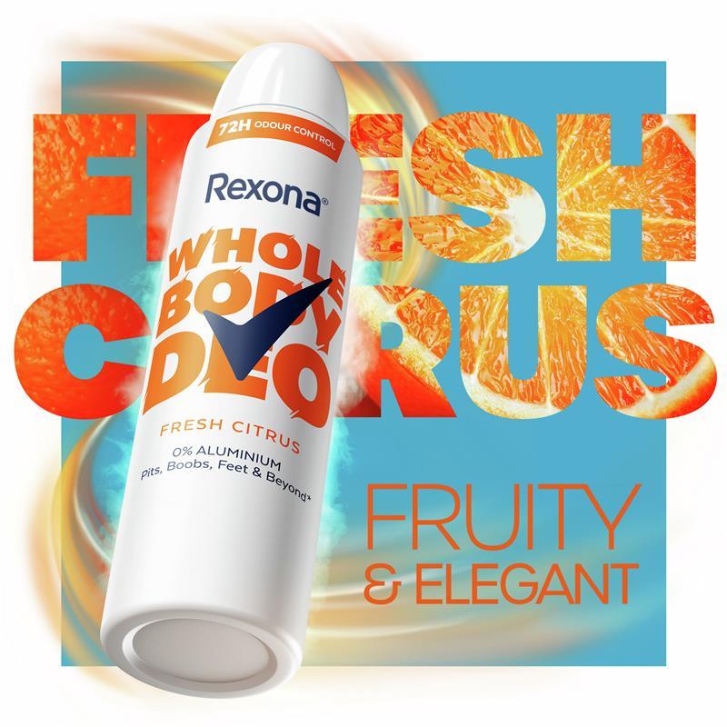 Rexona Women Whole Body Deodorant Aerosol Fresh Citrus 230ml