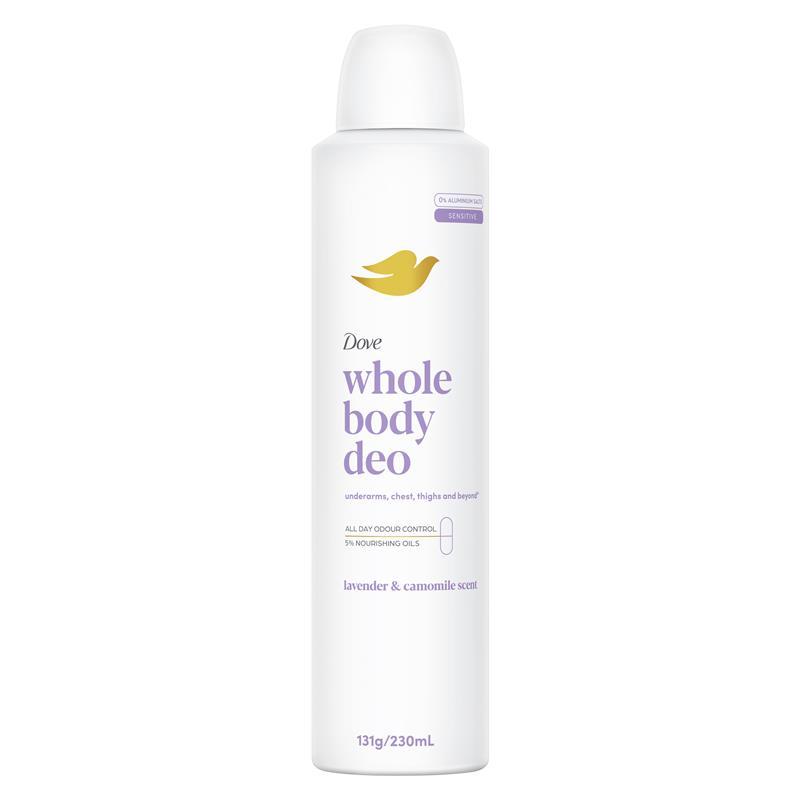 Dove Women Whole Body Deodorant Aerosol Lavender & Camomile 230ml