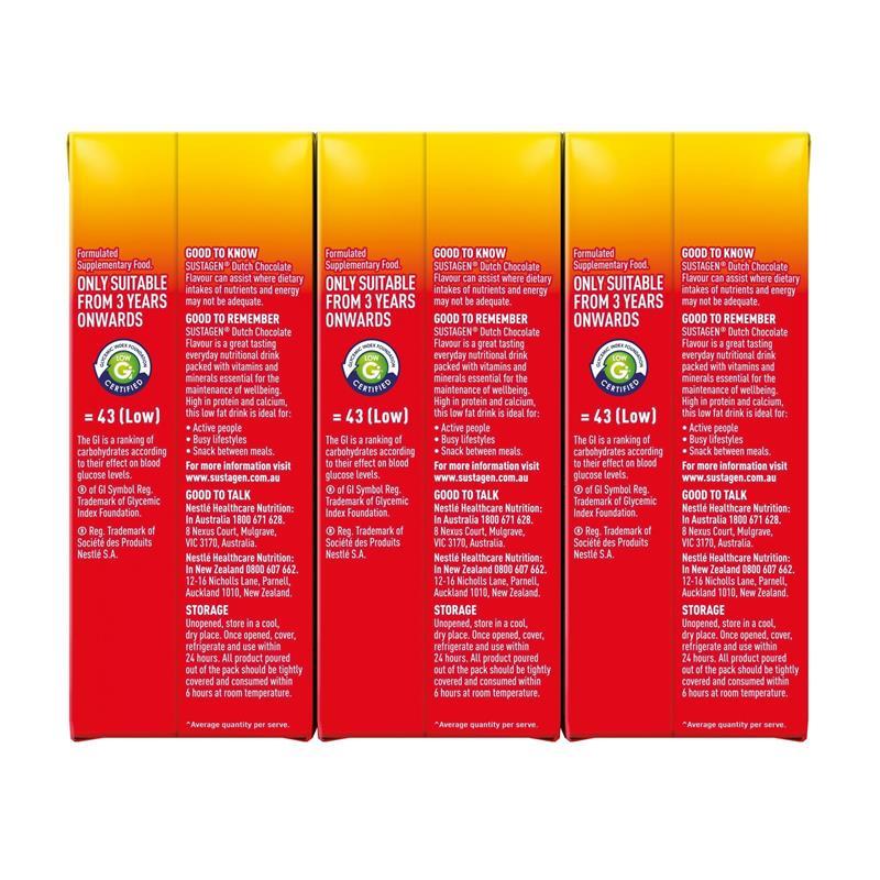 Sustagen Ready to Drink Multipack Dutch Chocolate 3 x 250ml