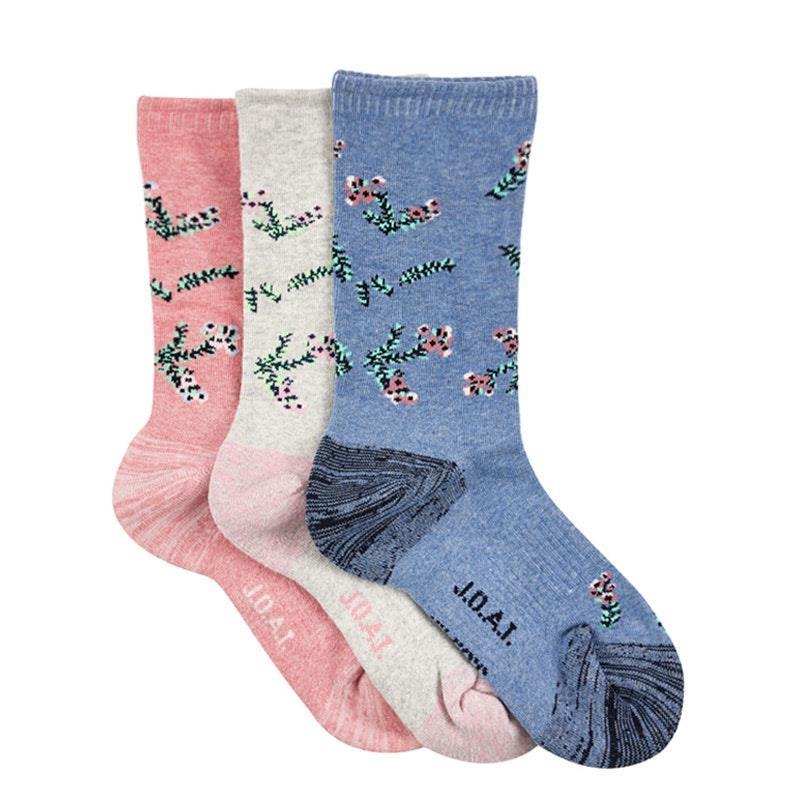 Jack of All Trades 12 Pairs of Women's Top to Toe Comfort Socks - Floral Size 5-10