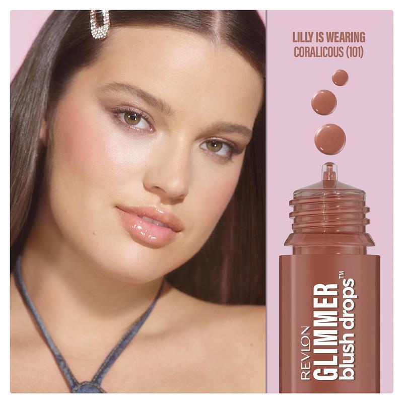 Revlon Glimmer Blush Drops Coralicious