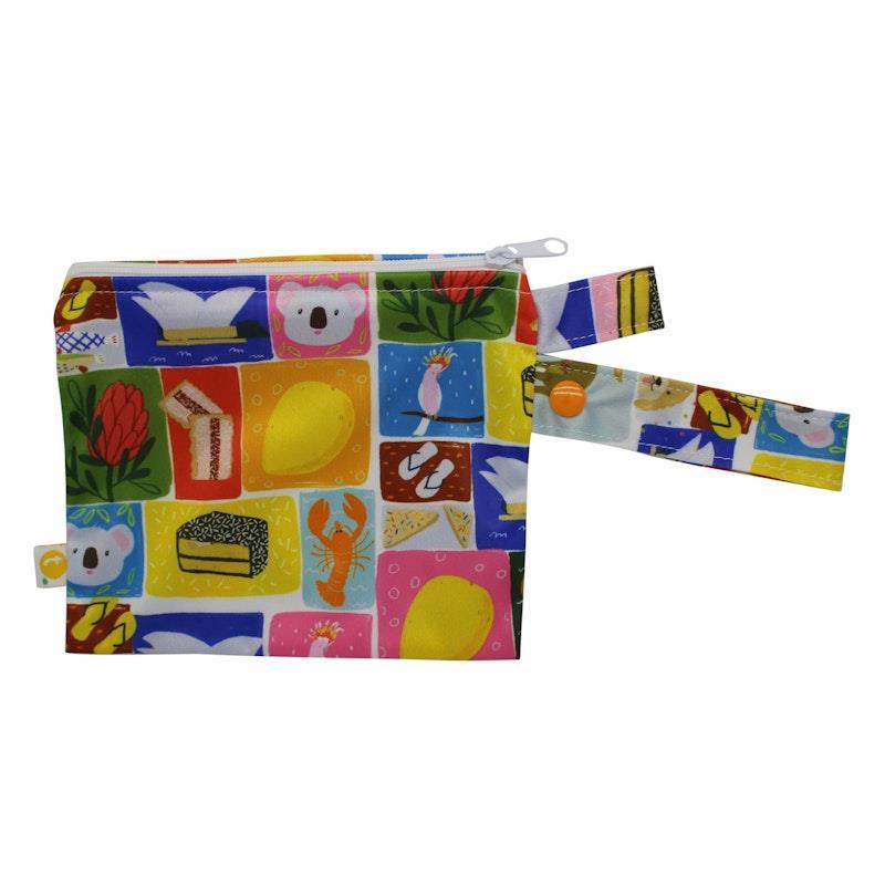 tyoub x Suki McMaster Adjustable Reusable Swim Nappy and Wet Bag - Aussie Icons One Size