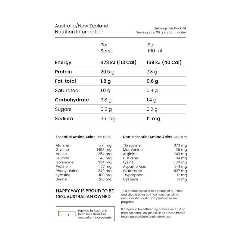 Happy Way Sour Berry Vegan Protein Water Powder 420g
