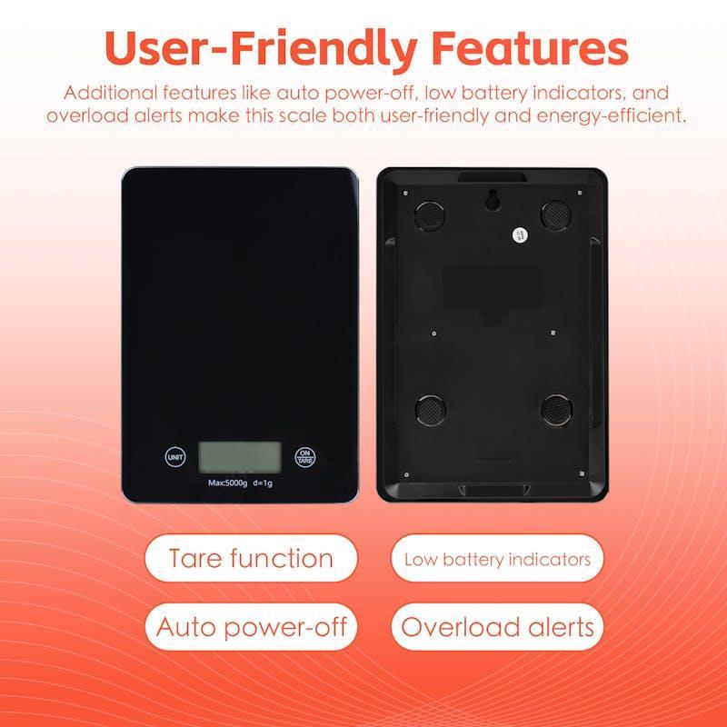 Cook Easy 5KG Digital Glass Kitchen Scale 1Unit