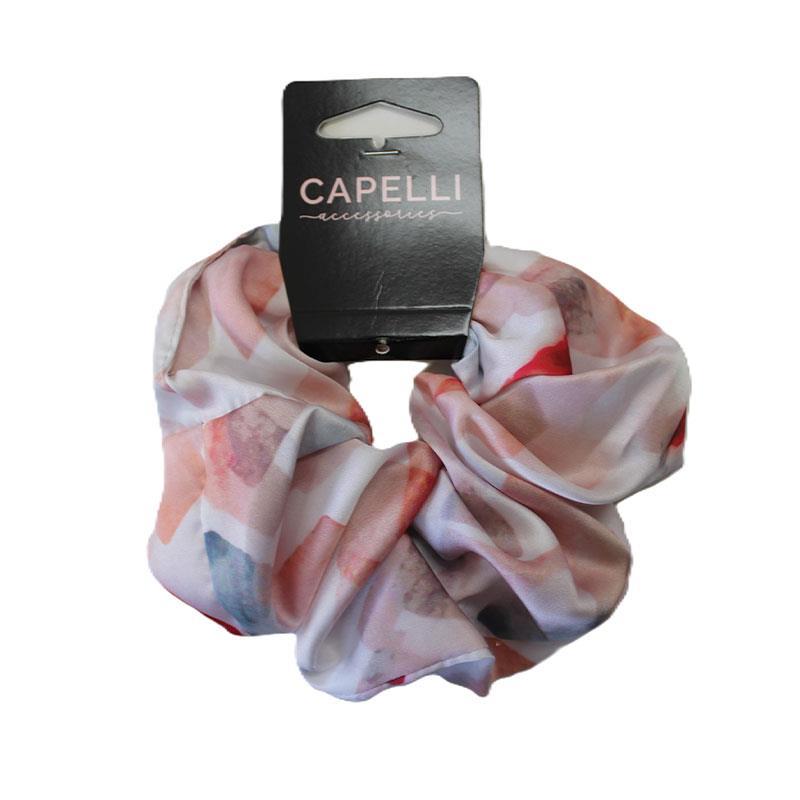 Capelli Ladies Print Scrunchie Watercolour