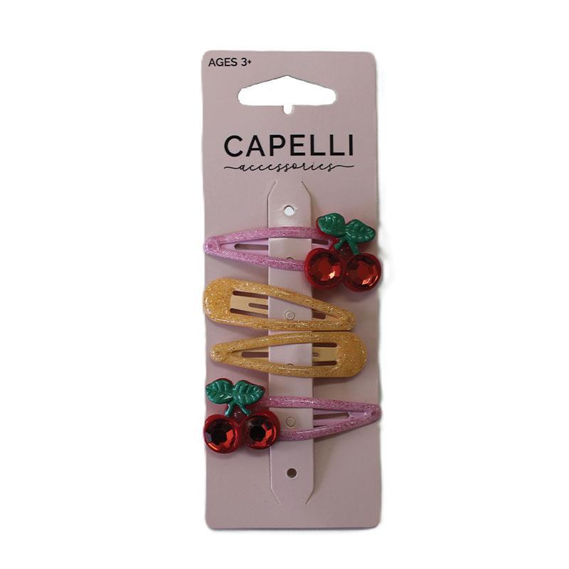 Capelli Kids Snap Clips Cherry 4pk