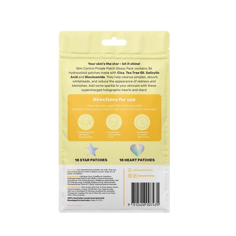 Skin Control Pimple Patch Glossy Pack 36pk