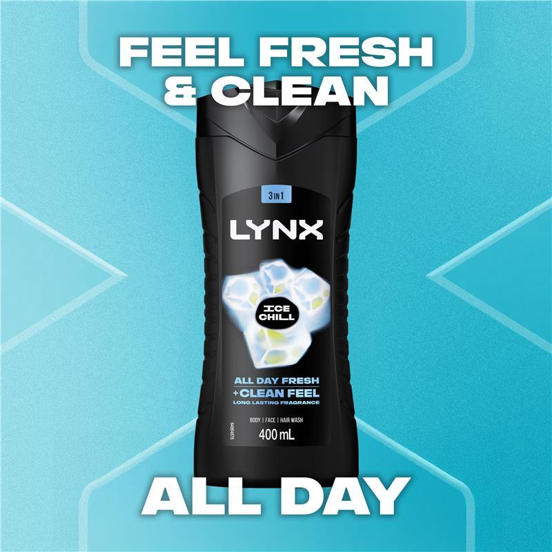 Lynx Bodywash Ice Chill 400ml NEW