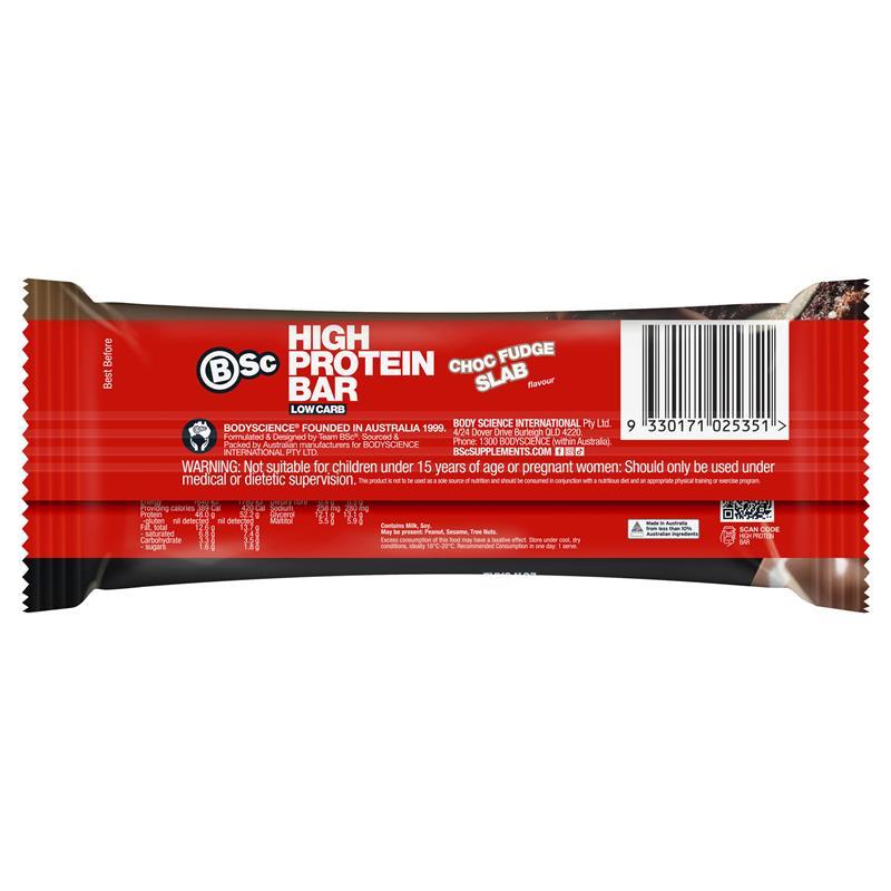 BSc High Protein Bar Choc Fudge Slab 92g