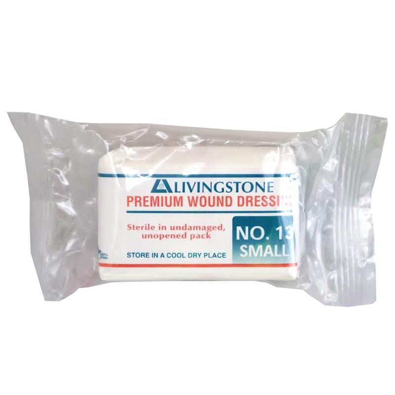 Livingstone Premium Wound Dressing Bandage 13 Sterile 9 x 5cm Pad 12 Pieces/Pack