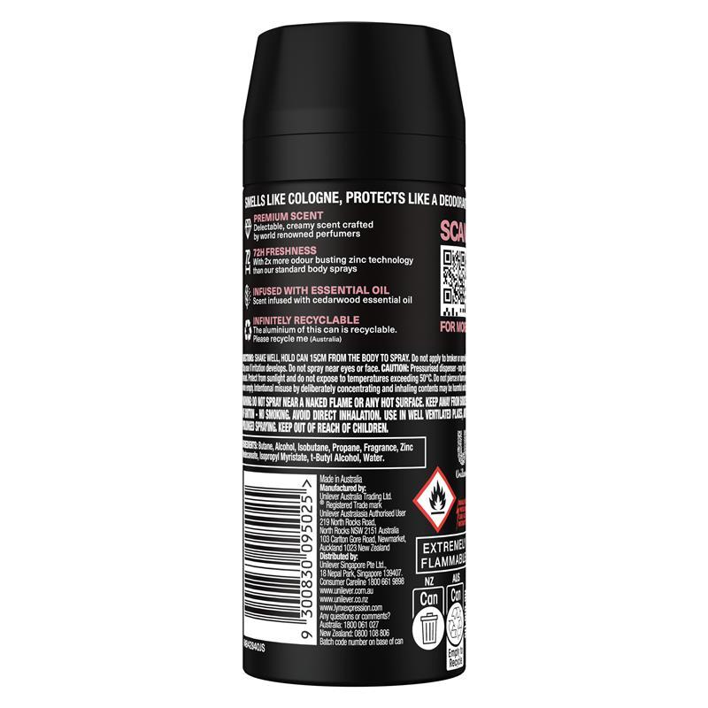Lynx Fine Fragrance Premium Body Spray Cocoa Velvet 150ml