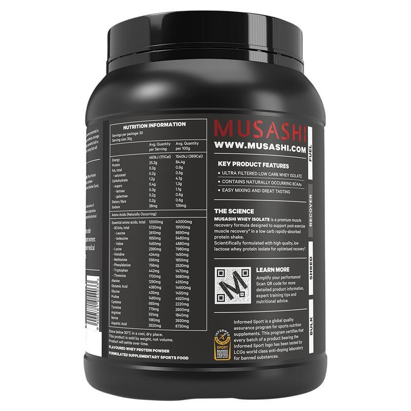 Musashi Whey Isolate Vanilla 900g