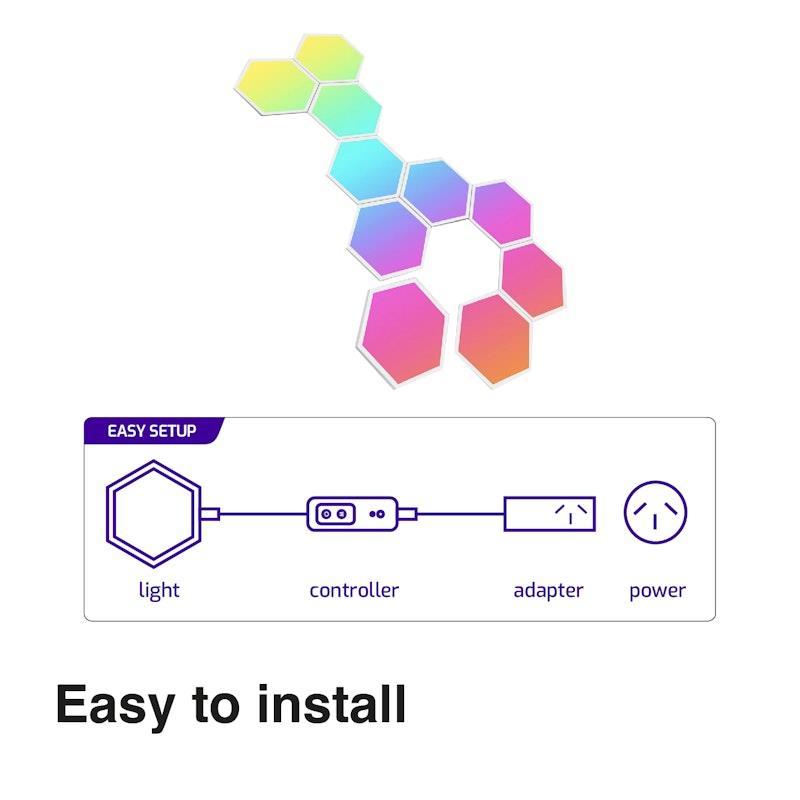 Laser Smart Home DIY Hexagon Light Multicolor
