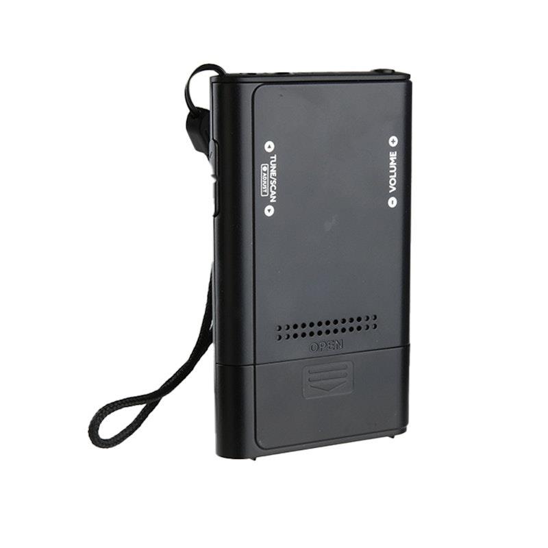 Laser Pocket Digital AM/FM Radio with LCD Display and Speaker Black