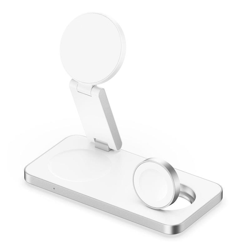 Laser ChargeCore 3-in-1 Wireless Charging Stand White
