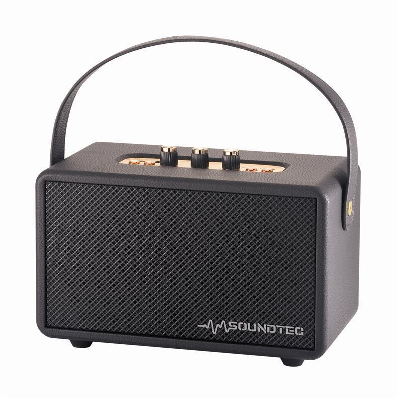 Laser SoundTec Retro Bluetooth Boombox Black
