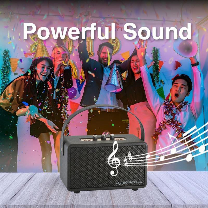 Laser SoundTec Retro Bluetooth Boombox Black