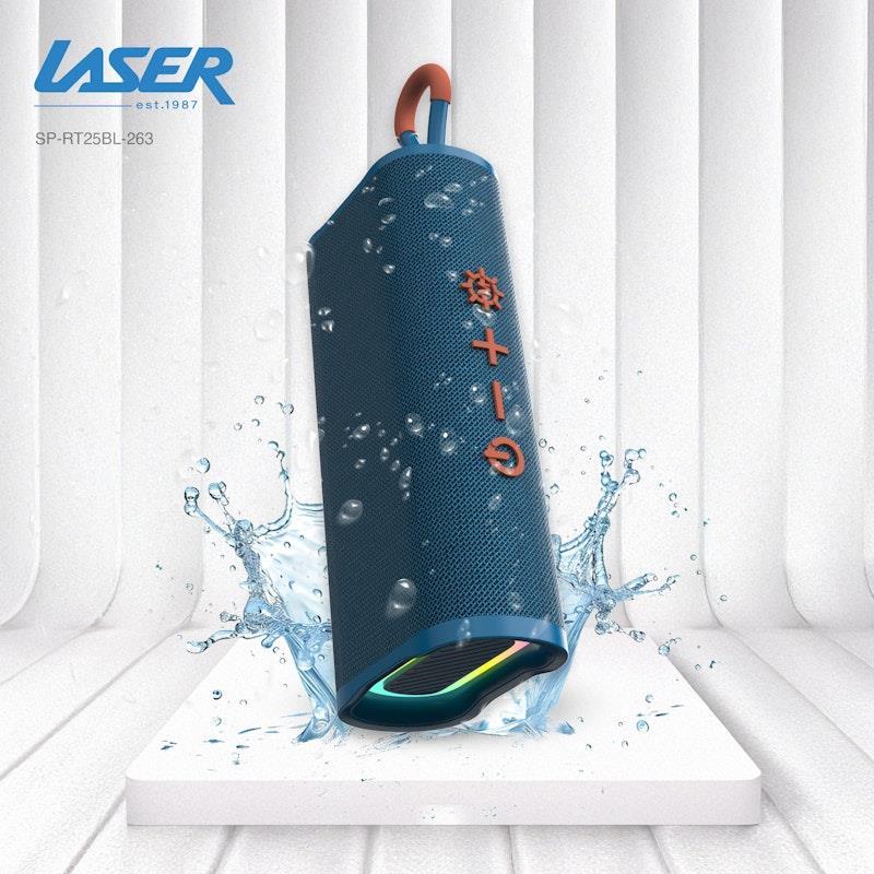 Laser Splash Proof Bluetooth Speaker Blue