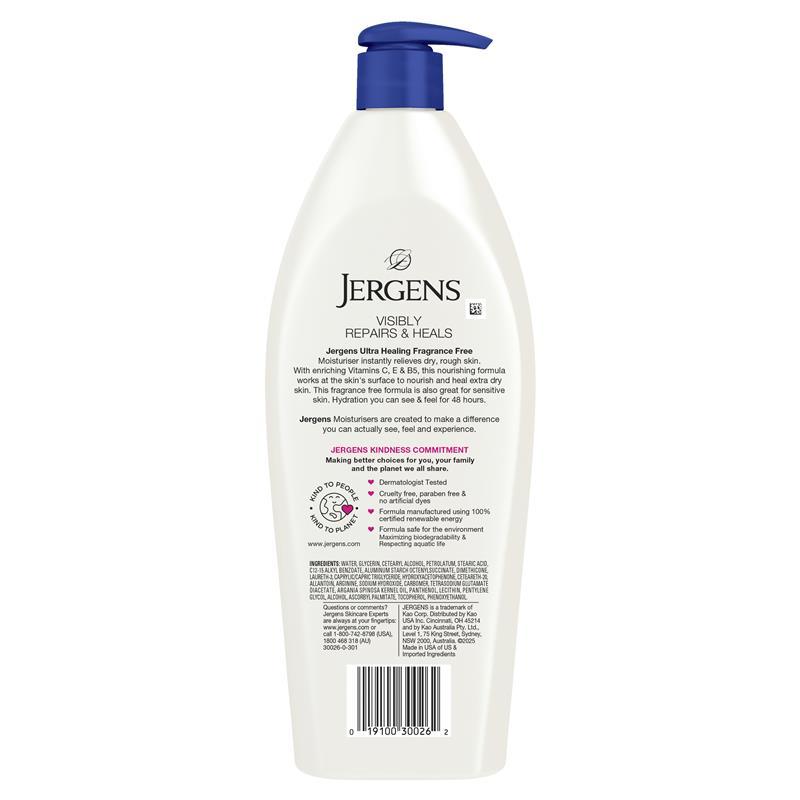Jergens Ultra Healing Fragrance Free Moisturiser 621ml