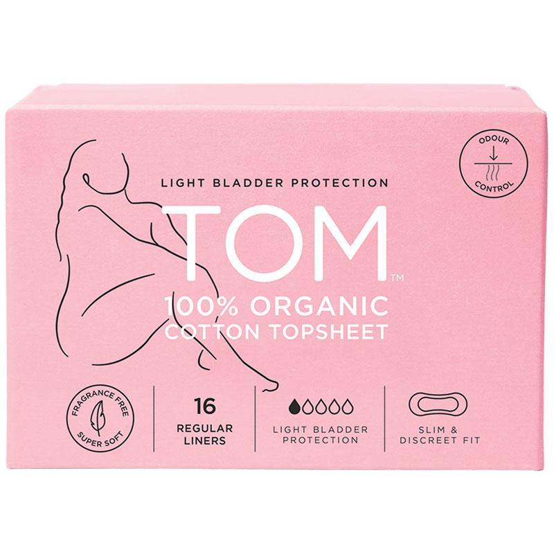 TOM Organic Incontinence Liners Regular 16 Pack