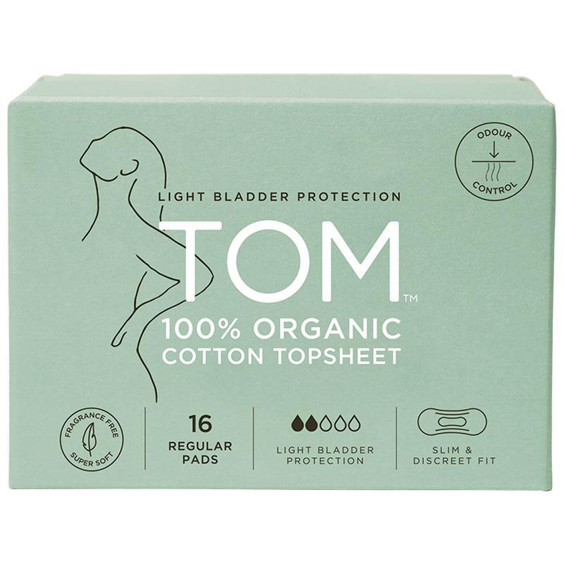 TOM Organic Incontinence Pads Regular 16 Pack