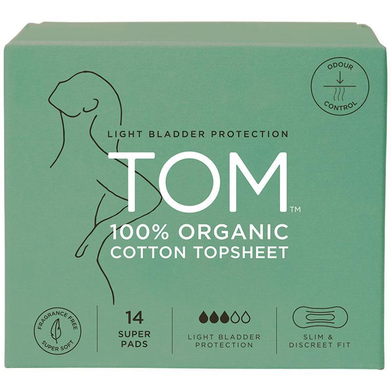 TOM Organic Incontinence Pads Super 14 Pack
