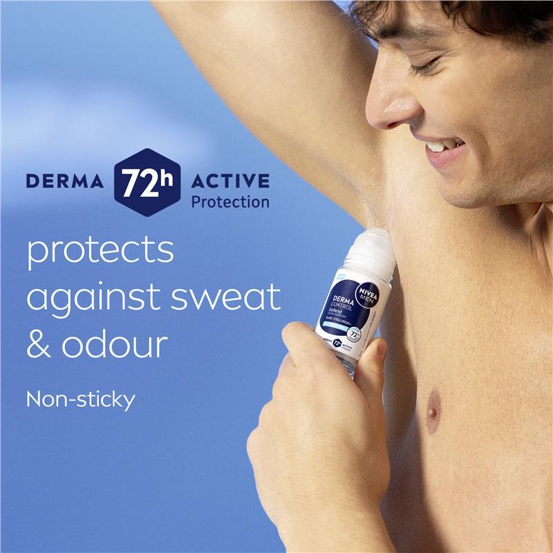 NIVEA MEN Deodorant Roll On Derma Control Defend 50ml