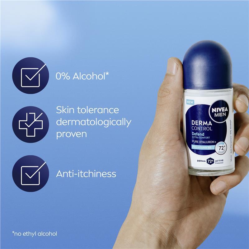 NIVEA MEN Deodorant Roll On Derma Control Defend 50ml
