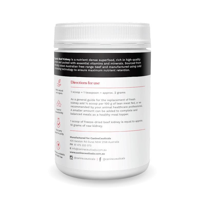 CanineCeuticals Organic Beef Kidney 150g