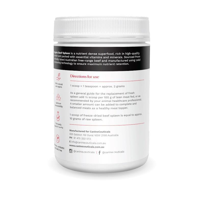CanineCeuticals Organic Beef Spleen 150g