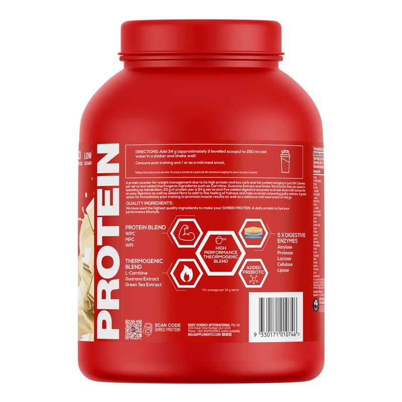 BSc Shred Protein Vanilla 1.8kg Tub