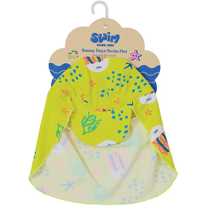 Bambi Mini Co. SWIM - Sunny Days Swim Hat - Yellow Jellyfish - One Size