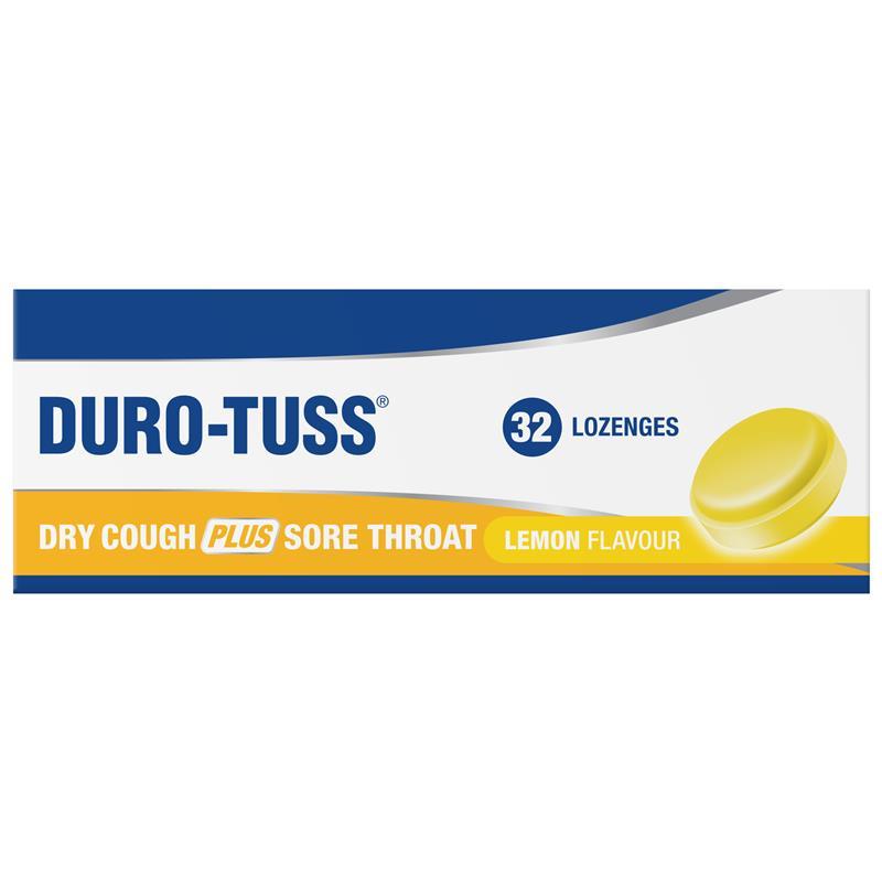 Durotuss Dry Cough Lemon 32 Lozenges