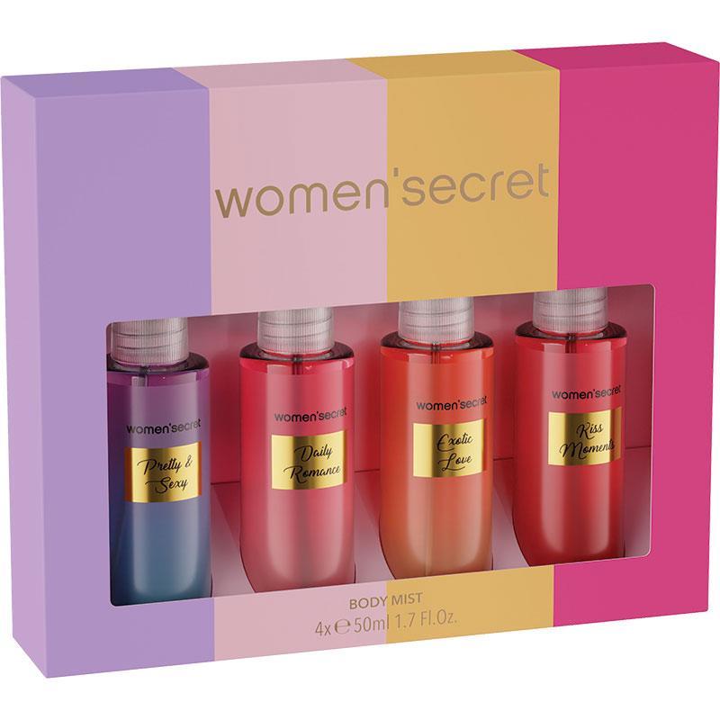Women Secret Body Mist 50ml Coloured 4 Piece Set