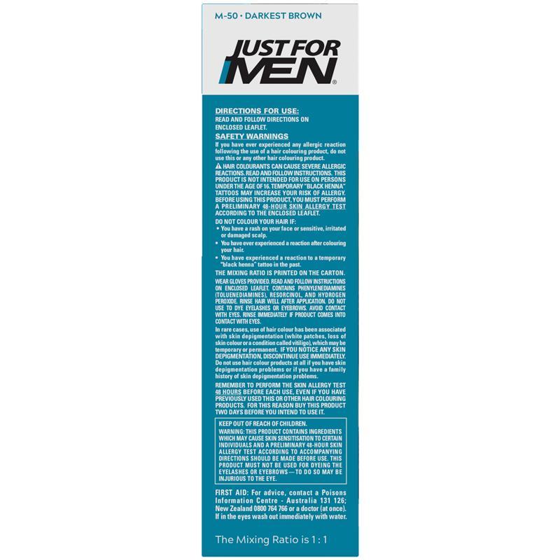 Just for Men Moustache & Beard Brush In Colour Gel Darkest Brown
