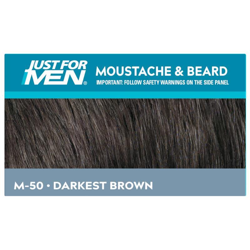 Just for Men Moustache & Beard Brush In Colour Gel Darkest Brown