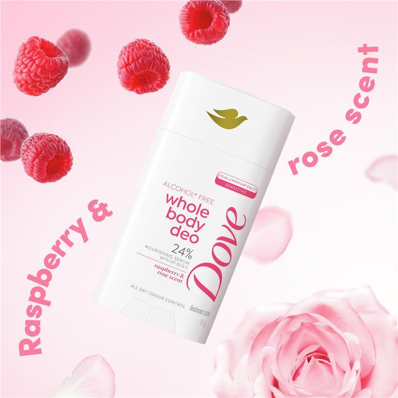 Dove Women Whole Body Deodorant Stick Raspberry & Rose 81g