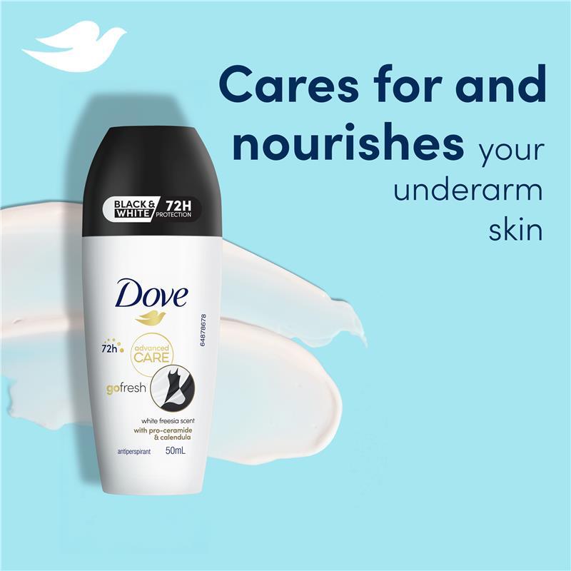 Dove Women Advanced Care Antiperspirant Deodorant 72h Roll On Black & White 50ml