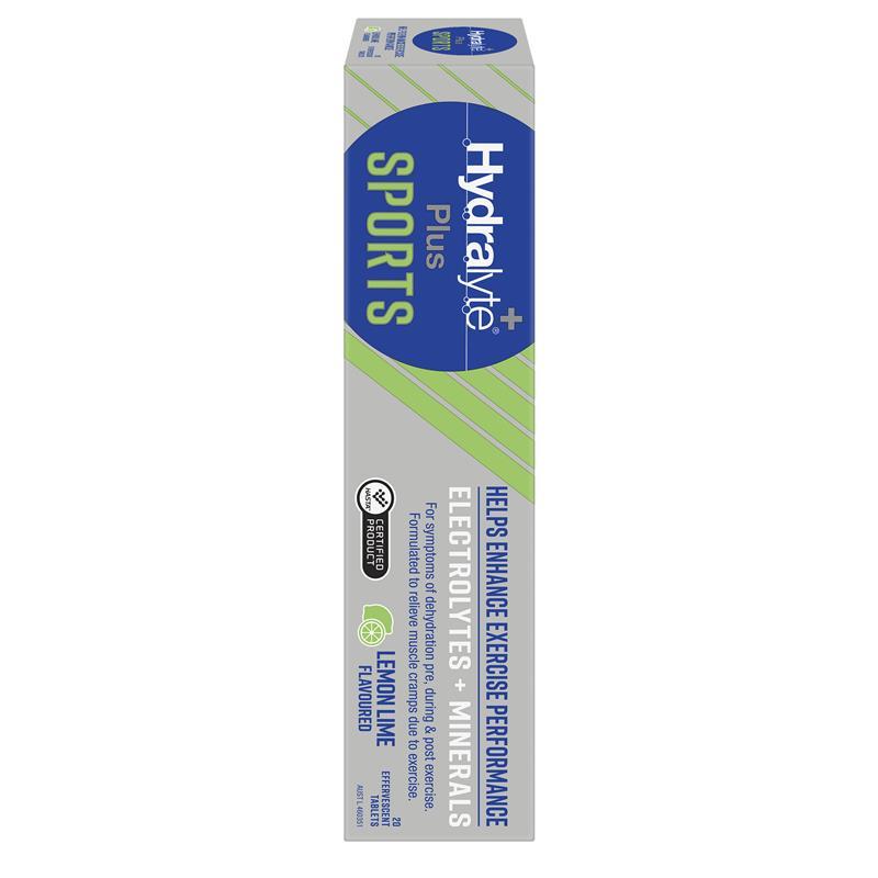 Hydralyte Plus Sport Lemon Lime 20 Effervescent Tablets