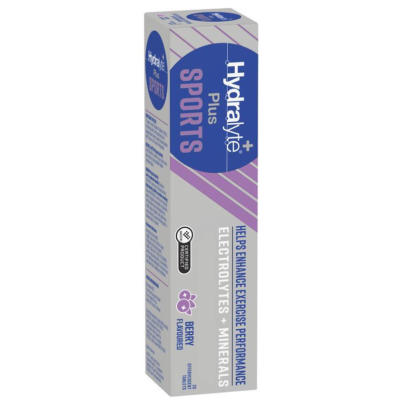 Hydralyte Plus Sport Berry 20 Effervescent Tablets