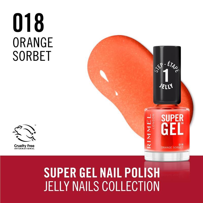 Rimmel Super Gel Nail Polish 18 Orange Sorbet