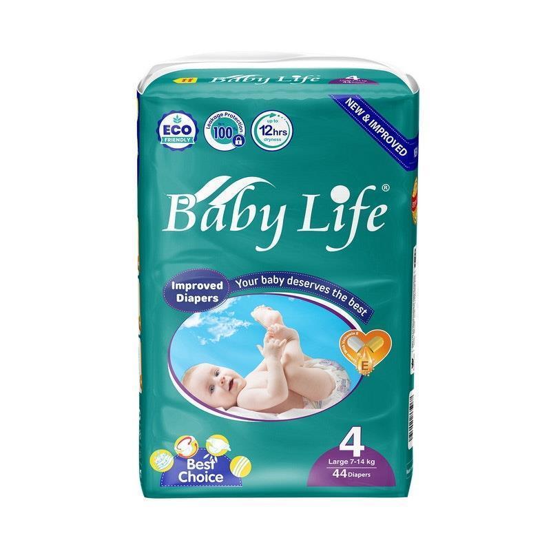 Baby Life Improved Jumbo Pack Nappies Large 2x44 Pack