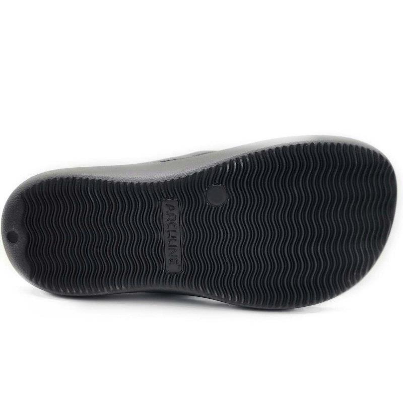 Archline Rebound Orthotic Foam Thongs Arch Support Flip Flops Orthopedic - Black Euro Size 38