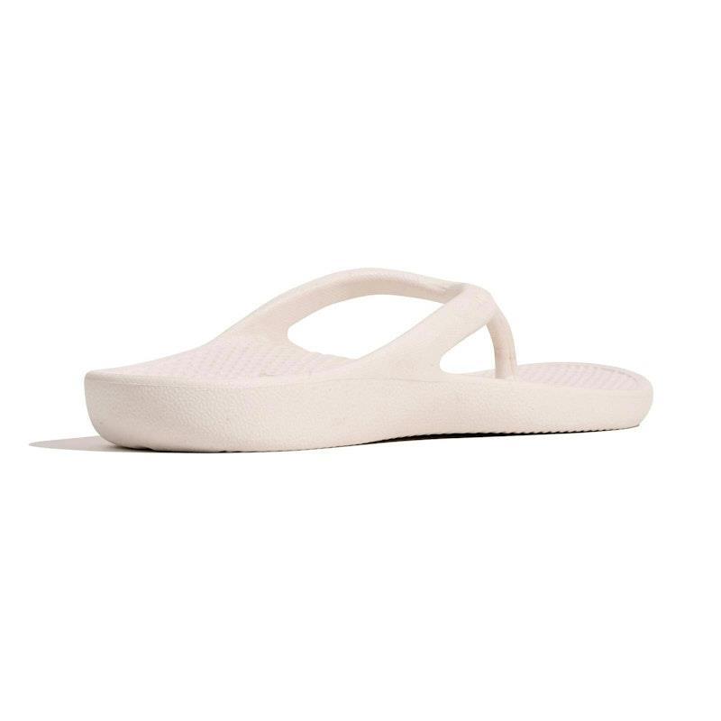 Archline Orthotic Foam Thongs Arch Support Flip Flops Orthopedic Rebound - White Euro Size 43