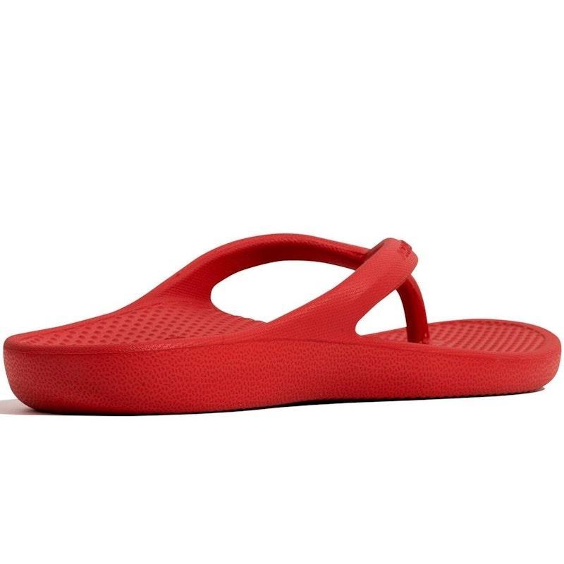 Archline Orthotic Foam Thongs Arch Support Flip Flops Orthopedic Rebound - Red Euro Size 38