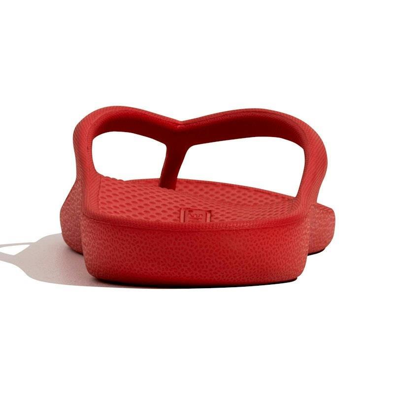 Archline Orthotic Foam Thongs Arch Support Flip Flops Orthopedic Rebound - Red Euro Size 38