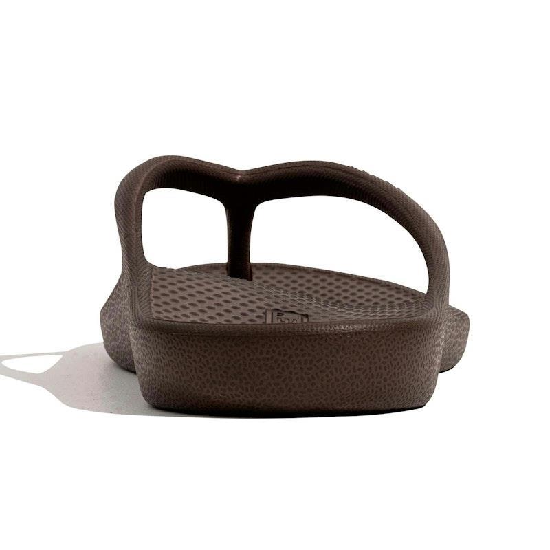 Archline Orthotic Foam Thongs Arch Support Flip Flops Orthopedic Rebound - Brown Euro Size 41