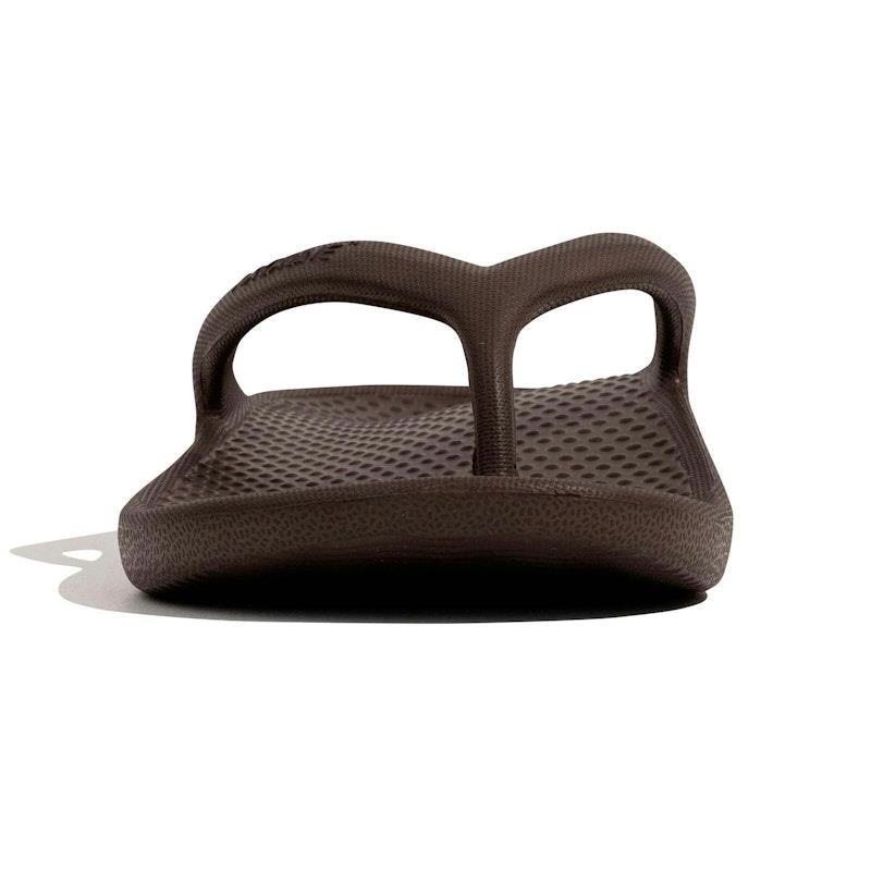 Archline Orthotic Foam Thongs Arch Support Flip Flops Orthopedic Rebound - Brown Euro Size 41