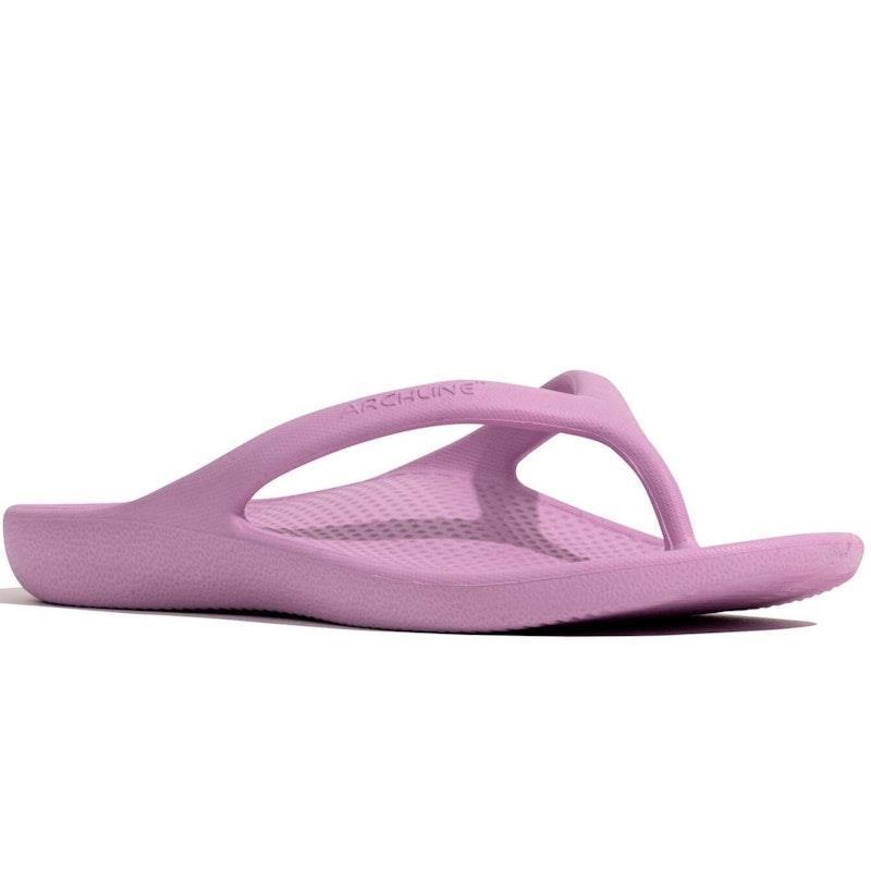 Archline Orthotic Foam Thongs Arch Support Flip Flops Orthopedic Rebound - Lilac Euro Size 36
