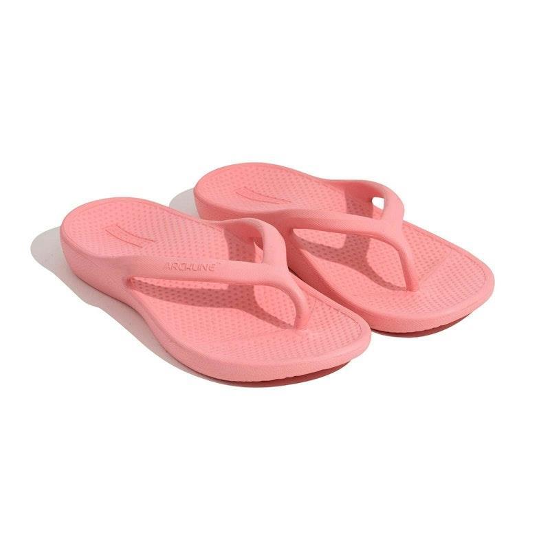 Archline Orthotic Foam Thongs Arch Support Flip Flops Orthopedic Rebound - Pink Euro Size 37